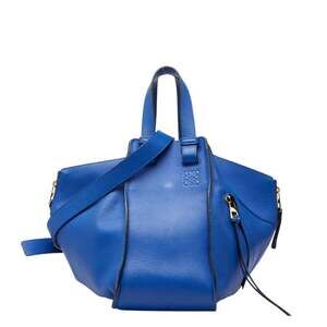LOEWE Hammock Small Handbag/Shoulder Bag, 2-Way, Blue Leather, Women's
